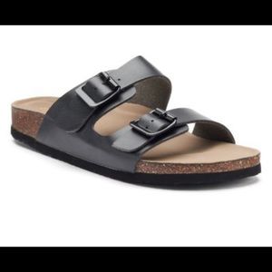Black Madden Girl Double Buckle Sandals (s: 9.5)